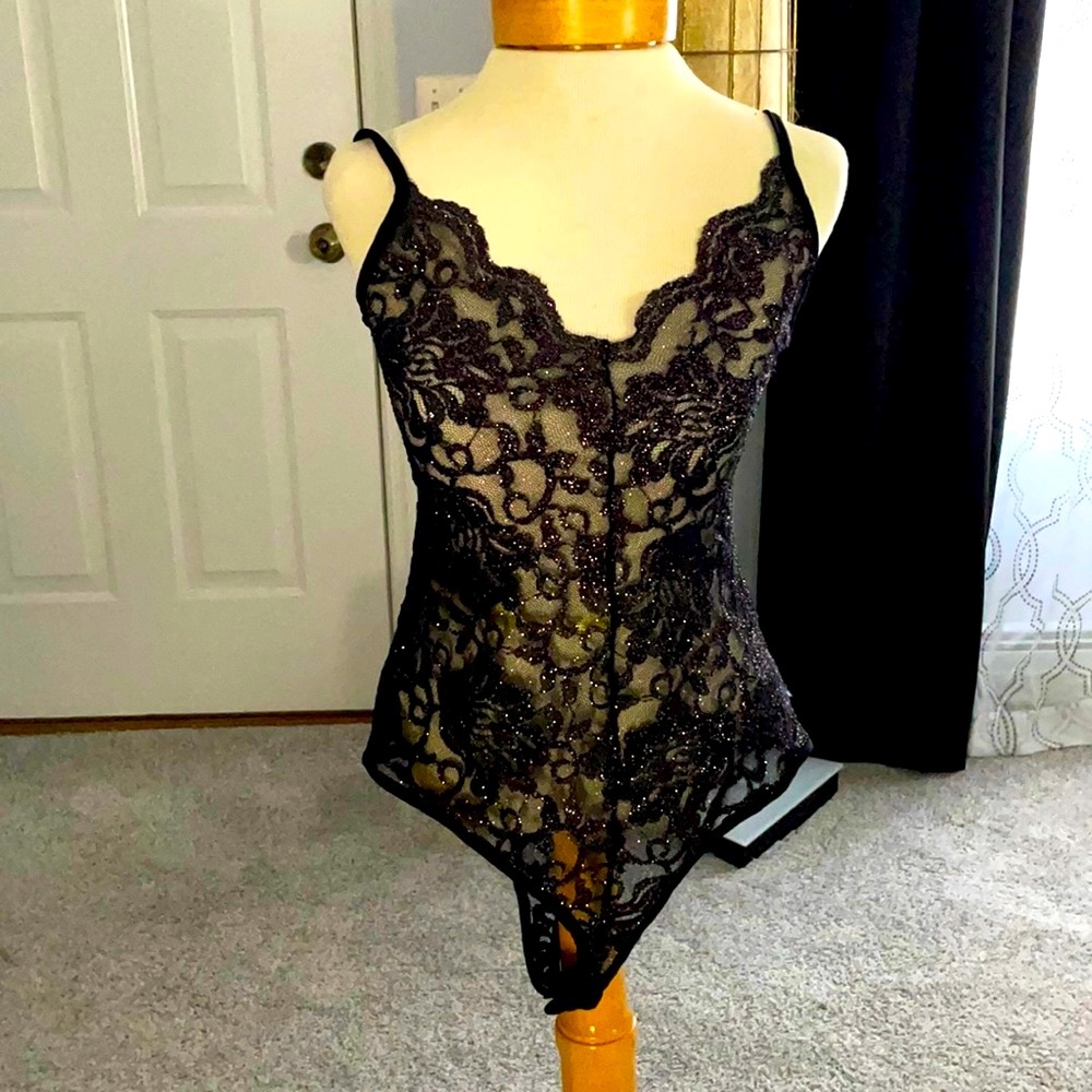 Sequins lace bodysuit
